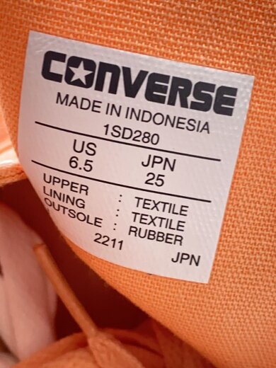 商品画像：ハイカットスニーカー/25cm/ORN/1SD280 5