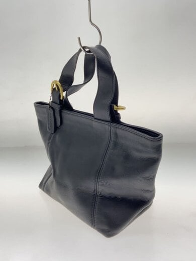 画像：COACHハンドバッグ/レザー/BLK/無地/41882