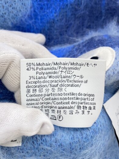 商品画像：ニットキャップ/--/モヘア/BLU/総柄/メンズ// 5