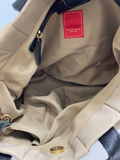 商品画像：トートバッグ/レザーリボン/ナイロン/BEG 6