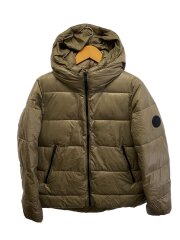 ダウンジャケット/パフジャケット/シリコンロゴ/ナイロン/BEG