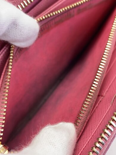 商品画像：長財布/レザー/PNK/レディース/ファスナー破損、コインケース汚れ、角スレ有 5