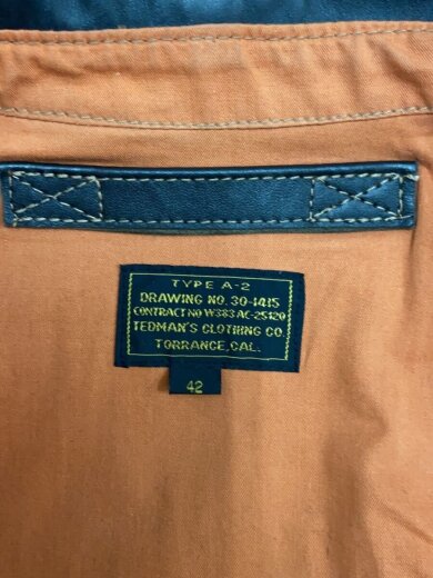 商品画像：フライトジャケット/A-2/Devils Divisionパッチ/42/馬革/BRW 3