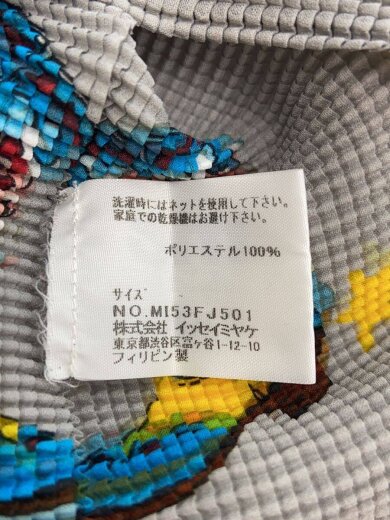 商品画像：カラフルドットストレッチプリーツハイネックトップス/長袖/ポリエステル/GRY/総柄/MI53FJ501// 4