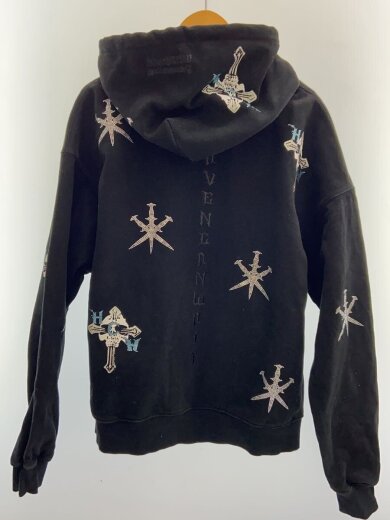 商品画像：UNKNOWN X HCW/RHINESTONE HOODIE/パーカー/S/コットン/BLK 2