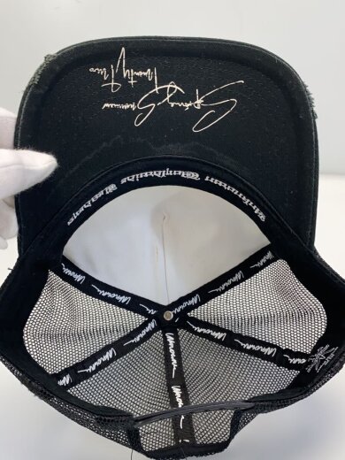 商品画像：メッシュキャップ/ラインストーン/ダガークロス/ONE/BLK/メンズ/シミ有 4