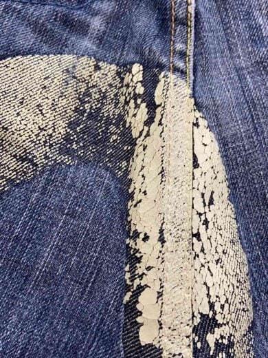 商品画像：デニムパンツ/白カモメプリント/ボタンフライ/30/デニム/IDG 7