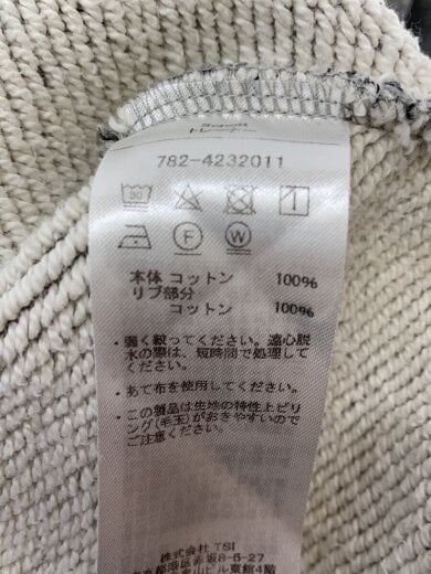 商品画像：SALT AND PEPPER HALF ZIP SWEAT/M/コットン/GRY/782-4232011 4