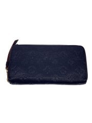 ジッピー・ウォレット_モノグラム・アンプラント/牛革/NVY/モノグラム/レディース