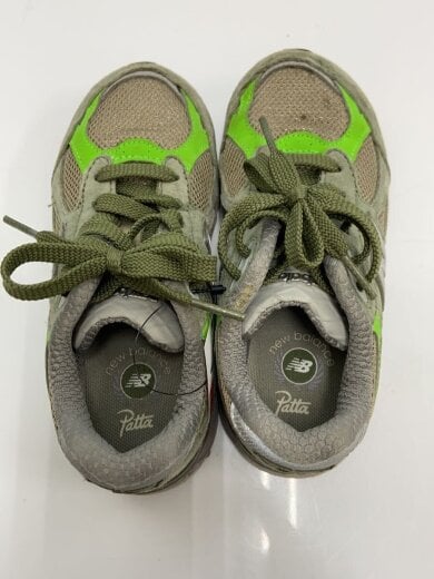 商品画像：キッズ靴/18cm/スニーカー/レザー/KHK 3