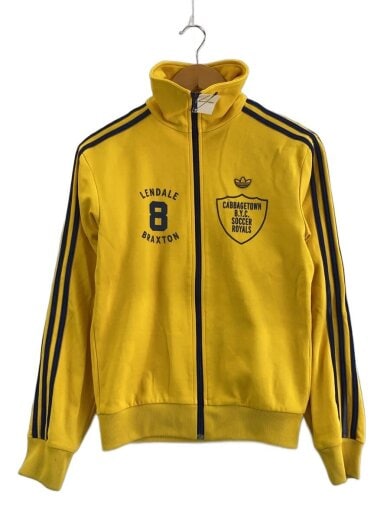 商品画像：トラックジャケット/ロゴワッペン/3本線/XS/コットン/YLW/袖リブヨゴレ有// 1