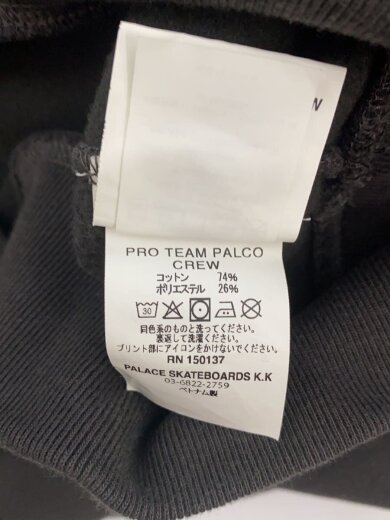 商品画像：25SS/PALACE/Pro Team palco crew/スウェット/M/コットン/BLK 5