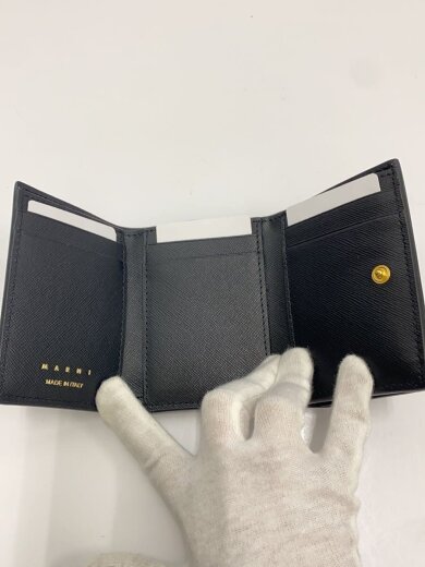 商品画像：26年/サフィアーノレザー3つ折り財布/レザー/BLK/レディース 4