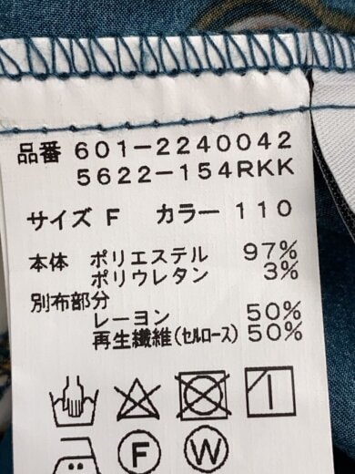 商品画像：長袖ワンピース/FREE/ポリエステル/GRN/総柄// 4