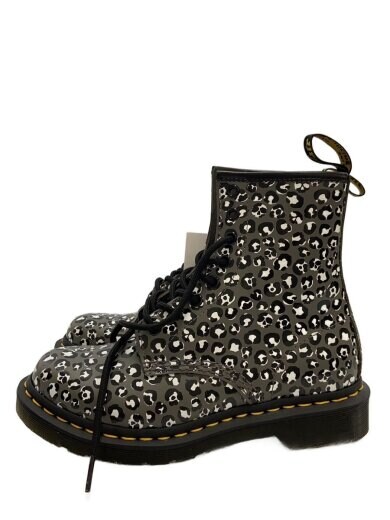 商品画像：Gunmetal Loud Leopard/レースアップブーツ/UK4/BLK/レザー/27652 1