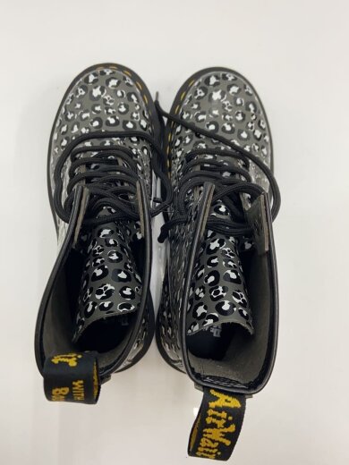 商品画像：Gunmetal Loud Leopard/レースアップブーツ/UK4/BLK/レザー/27652 3