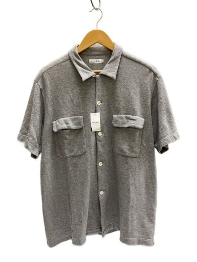 商品画像：ミニ裏毛ボックス大開襟半袖シャツ/半袖シャツ/1/コットン/GRY/S1901009// 1