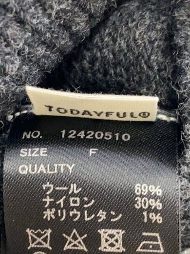 商品画像：Rib Knit Bustier/チューブトップス/FREE/ウール/GRY/12420510// 4