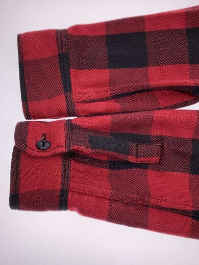 商品画像：03AW/長袖シャツ/バッファローチェック/円形ワッペン/M/コットン/RED/0234AH07// 5