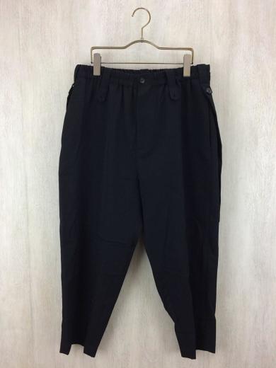 画像：yohji yamamoto POUR HOMME18SS/後ろプリーツ細P/2/ウール/BLK/HW－P21－1001