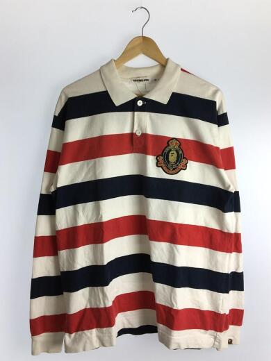 画像：A BATHING APEラガーシャツ/XL/コットン/WHT/ボーダー1