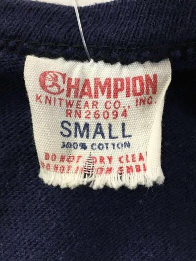 画像：ChampionC中ランタグ/ナンバリング/vintage/Tシャツ/S/コットン/NVY3