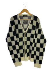 カーディガン(薄手)/3/モヘア/WHT/チェック