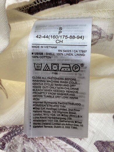 商品画像：長袖ワンピース/S/リネン/BEG/総柄/849578-04 4