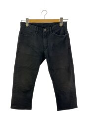 クロップドパンツ/S/コットン/BLK/PG-P066