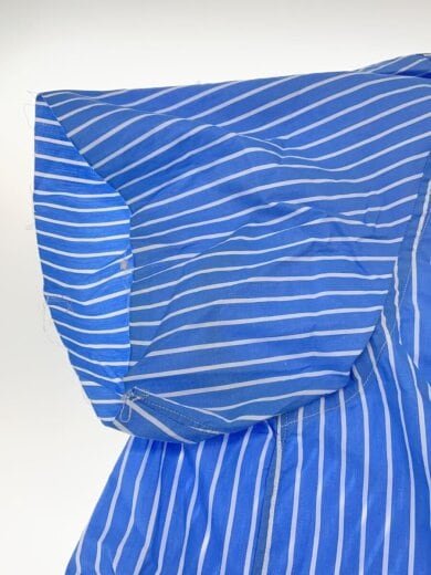 商品画像：hommegirls/半袖シャツ/M/コットン/BLU/ストライプ 5