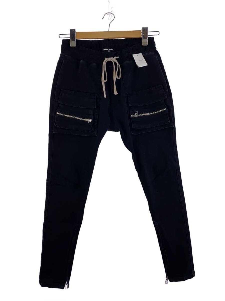 DANKE SCHON / STRETCH TC BLACK FLAP PANTS/ボトム/M/コットン/ブラック/22S-PTL030-DS