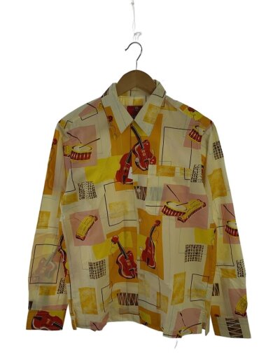 商品画像：長袖シャツ/M/コットン/YLW/総柄/PD19SN-03 1