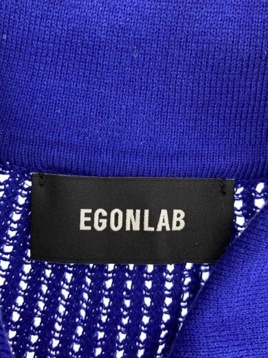 商品画像：ニットポロシャツ/M/コットン/BLU 3