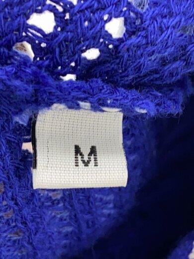 商品画像：ニットポロシャツ/M/コットン/BLU 4