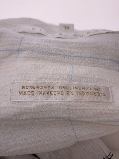 商品画像：半袖シャツ/XL/レーヨン/WHT/チェック 5