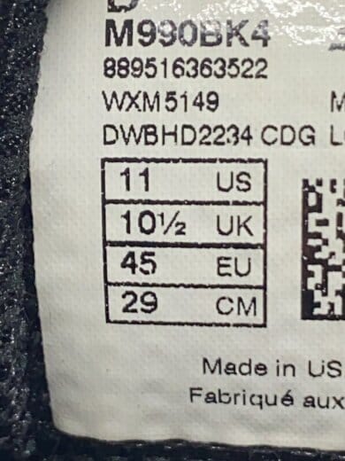 商品画像：ニューバランス/M990/29cm/BLK 5