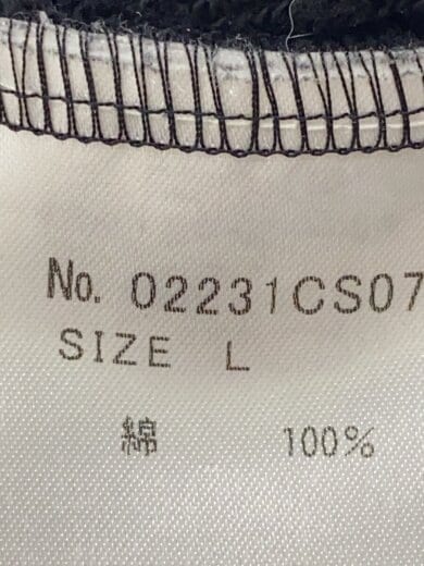 商品画像：スウェット/L/コットン/BLK/02231CS07 5