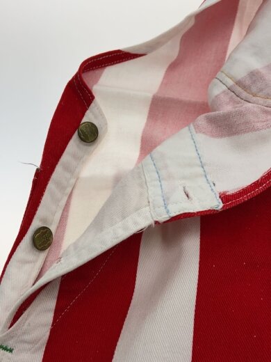 商品画像：オーバーオール/--/コットン/RED/ストライプ 3