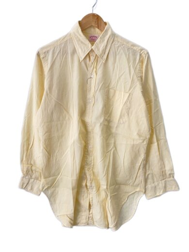 商品画像：長袖シャツ/16/コットン/YLW/ストライプ// 1