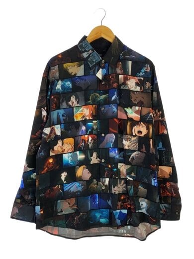 商品画像：長袖シャツ/44/ポリエステル/BLK/総柄/2225-163 1