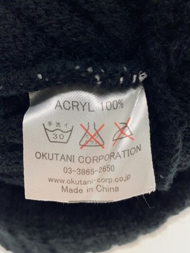 商品画像：ニットキャップ/--/アクリル/BLK/ボーダー/レディース 4