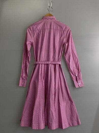 商品画像：シャツワンピース/4/コットン/PNK/ストライプ// 2