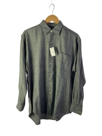 商品画像：長袖シャツ/M/コットン/GRY/チェック// 1