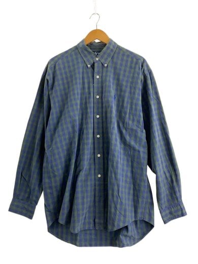 商品画像：長袖シャツ/L/コットン/GRN/チェック 1