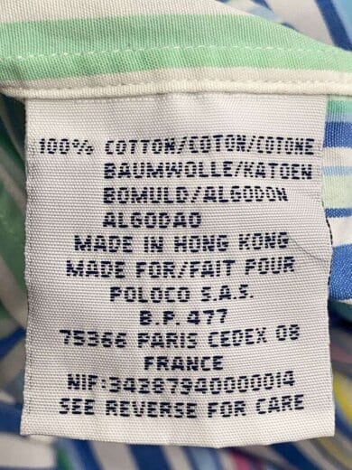 商品画像：長袖シャツ/M/コットン/マルチカラー/ストライプ 4