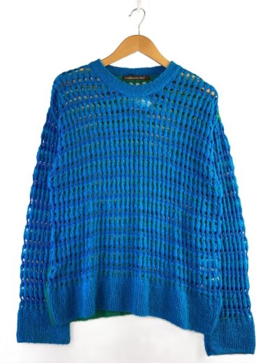 商品画像：ニット・セーター(薄手)/M/アクリル/BLU/atb665m_BLUE&GREEN 1