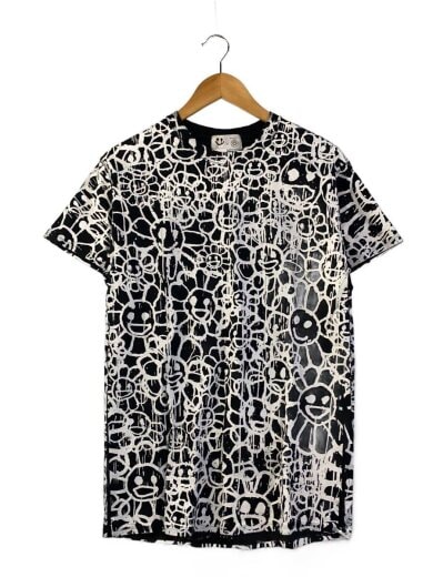 商品画像：Tシャツ/--/コットン/BLK/総柄 1
