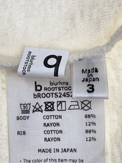 商品画像：Tシャツ/3/コットン/WHT/bROOTS24S27// 4
