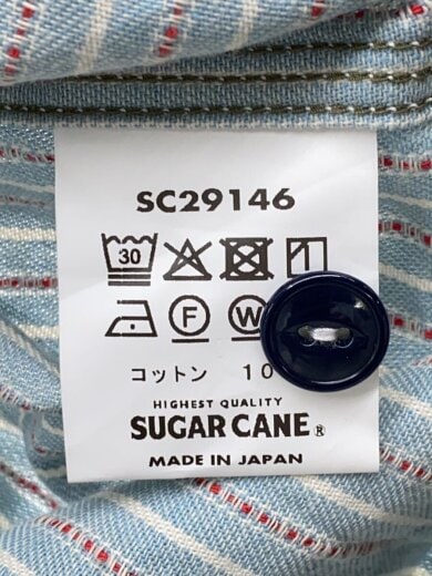 商品画像：長袖シャツ/XL/コットン/BLU/ストライプ/29146// 4