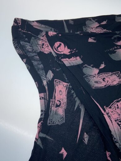 商品画像：半袖カットソー/FREE/レーヨン/BLK/総柄/0101CT08// 5